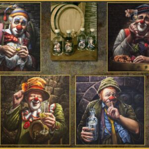 4 clowns - 4 characters