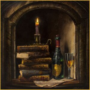 Still Life in a Niche with a Glass of Wine