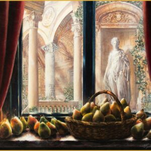 Still Life with Pears on a Windowsill