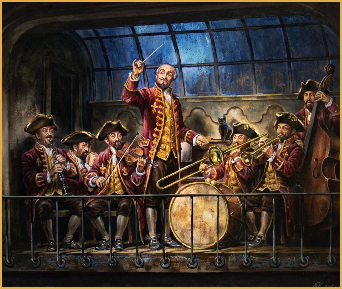 The Tale of the Circus Orchestra - Oil Painting